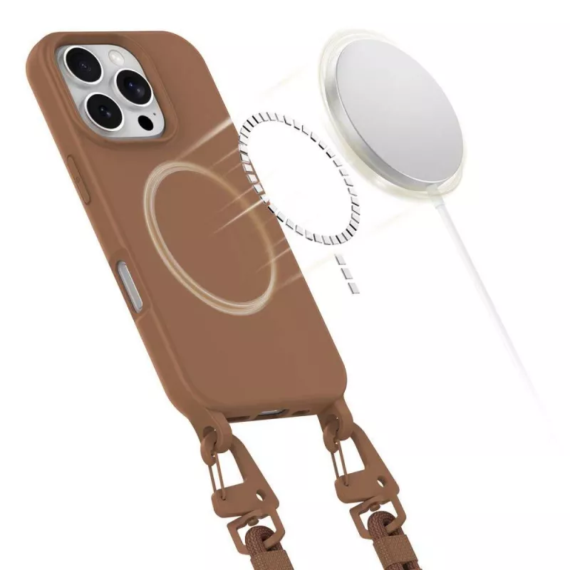 Tech-Protect Magnecklage MagSafe puzdro pre iPhone 16 Pro Max hnedá