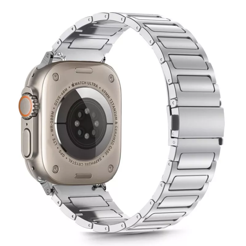 TECH-PROTECT STAINLESS CLASSIC APPLE WATCH 8 / 9 / 10 / 11 / SE / ULTRA (44 / 45 / 46 / 49 MM) STRIEBORNÁ