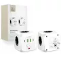 TECH-PROTECT PCL3X4 predlžovacia zásuvka 3 zásuvky Schuko 2 USB-A 2 USB-C 2m biela