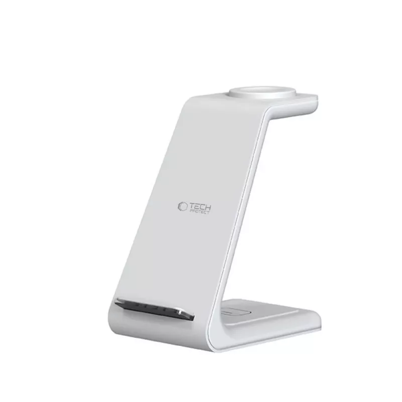 TECH-PROTECT QI15W-A36 3-in-1 bezdrôtová nabíjačka pre Apple biela