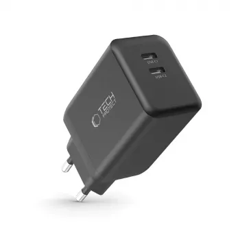 TECH-PROTECT NC45W-GAN 2-portová sieťová nabíjačka PD 45W čierna