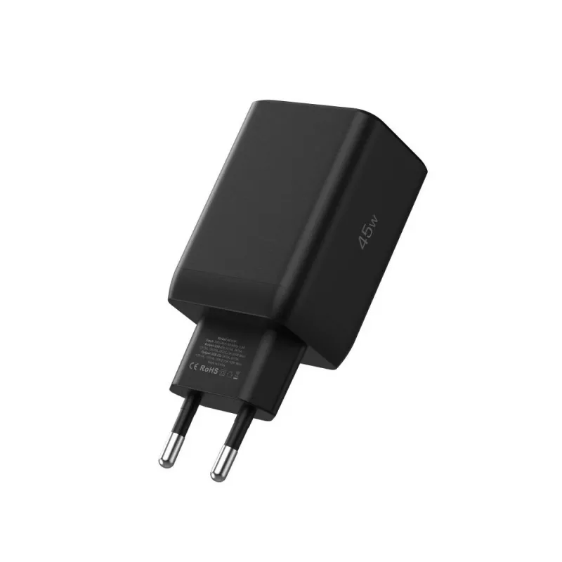 TECH-PROTECT NC45W-GAN 2-portová sieťová nabíjačka PD 45W čierna