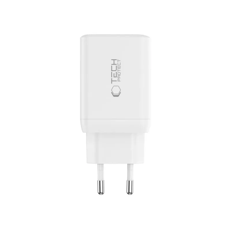TECH-PROTECT NC45W-GAN 2-portová sieťová nabíjačka PD 45W biela