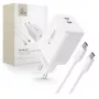 TECH-PROTECT NC45W-GAN 2-portová sieťová nabíjačka PD 45W + USB-C kábel biela