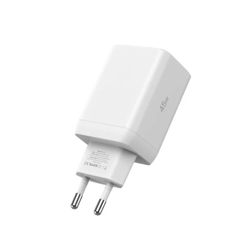 TECH-PROTECT NC45W-GAN 2-portová sieťová nabíjačka PD 45W + USB-C kábel biela