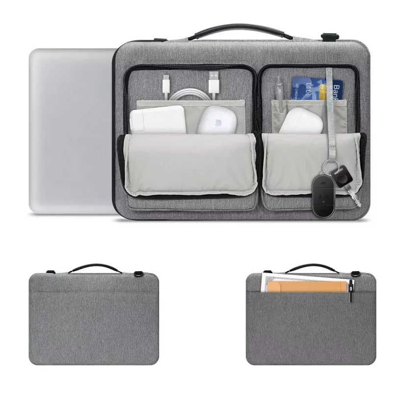 Tech-Protect Defender taška na notebook 15-16 palcov sivá