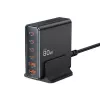 Tech-Protect DC80W-GAN 6-PORT GaN 80W USB-C nabíjačka čierna
