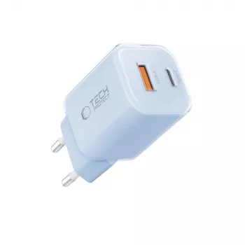 TECH-PROTECT NCM33 2-portová sieťová nabíjačka PD 33W / QC3.0 baby blue