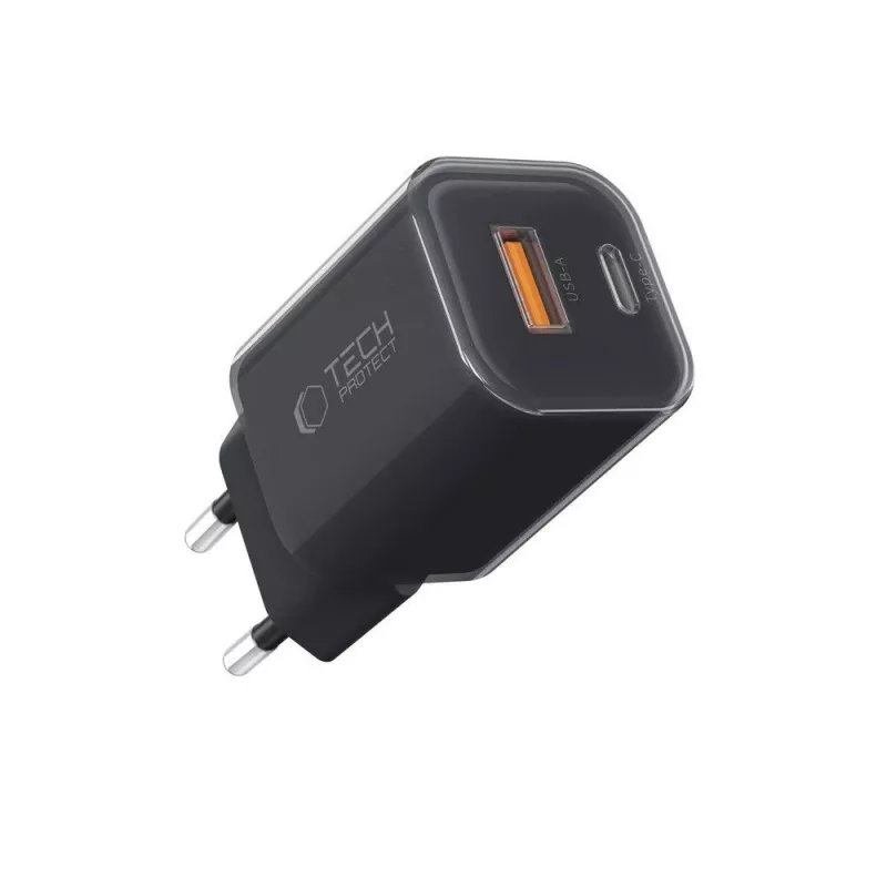 TECH-PROTECT NCM33 2-portová sieťová nabíjačka PD 33W / QC3.0 čierna