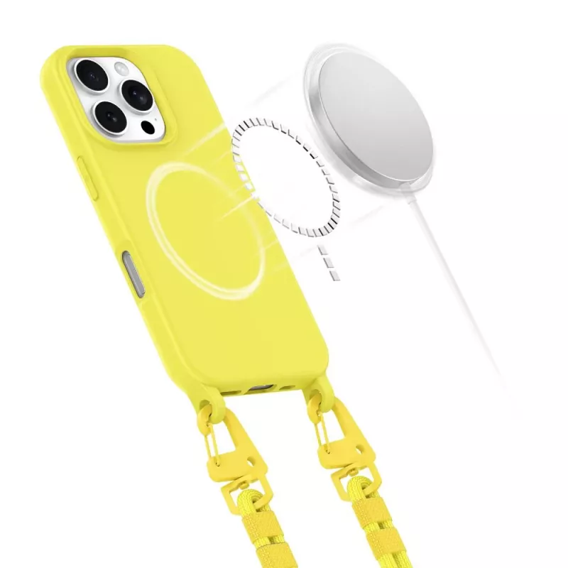 Tech-Protect Magnecklace Magsafe puzdro pre Apple iPhone 16 Pro žlté