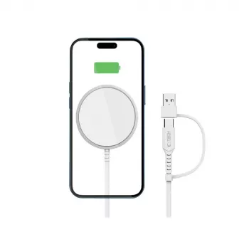 Tech-Protect QI15W-A44 MagSafe bezdrôtová nabíjačka biela