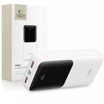 TECH-PROTECT PB02 power banka 20000mAh 22,5W biela