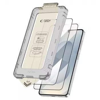 Tvrdené sklo ochranná fólia TECH-PROTECT Quick Set+ 2 balenie pre Samsung Galaxy S26 čierna
