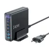 TECH-PROTECT DC240W-GAN 6-portová stolná nabíjačka PD 240W / QC3.0 čierna