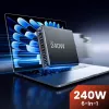 TECH-PROTECT DC240W-GAN 6-portová stolná nabíjačka PD 240W / QC3.0 čierna