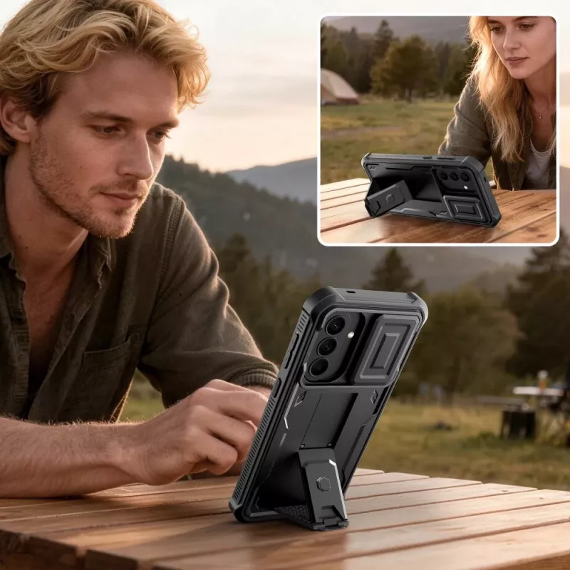 TECH-PROTECT KEVLAR CAM+ 2-SET Galaxy A57 5G Black ochranné puzdro