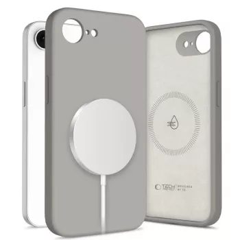 Tech-Protect Silicone MagSafe puzdro pre Apple iPhone 16E / 17E, kamenná sivá