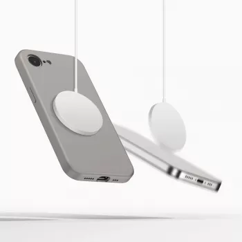 Tech-Protect Silicone MagSafe puzdro pre Apple iPhone 16E / 17E, kamenná sivá