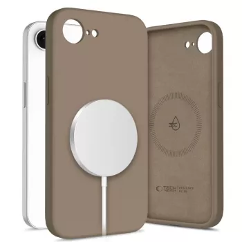 Tech-Protect Silicone MagSafe puzdro pre Apple iPhone 16E / 17E - čokoládovo hnedá