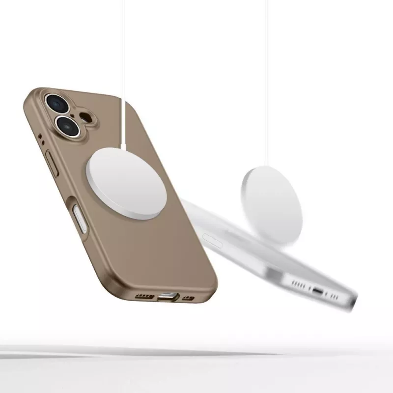 Tech-Protect Silicone MagSafe puzdro pre Apple iPhone 16E / 17E - čokoládovo hnedá