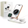 TECH-PROTECT A51 ARCTICBOOST 3-in-1 Magnetic MagSafe bezdrôtová nabíjačka 25W Qi2.2 biela