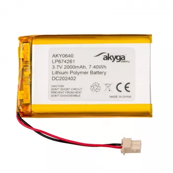 Akyga AKY0640 LP674261 Li-Po batéria 3,7 V 2000 mAh, PCM, Molex 5264 2-polový, 50 mm