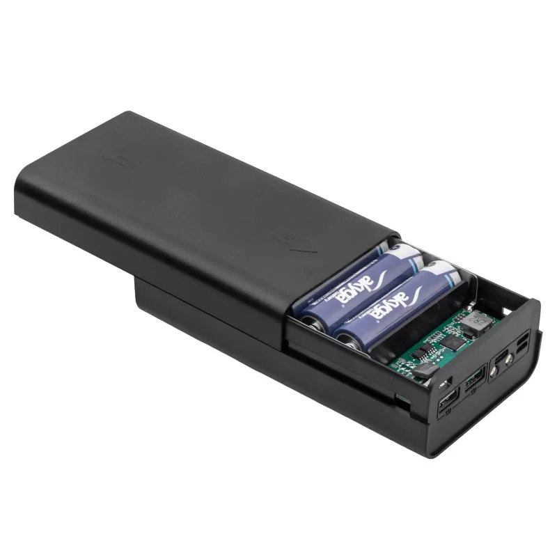 Akyga AK-BC-05 Skrinka na powerbanku 37000 mAh, 12x 18650, 22,5W, Qi, USB-C, 2x USB-A, Lightning
