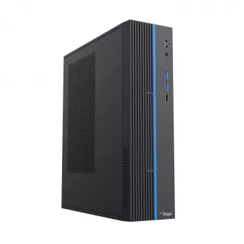 Akyga AK-302-01BL SFF PC skriňa, Micro-ATX / Mini-ITX, USB-C + 2x USB 3.0 + USB 2.0, bez napájacieho zdroja, čierna