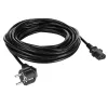 Akyga AK-PC-08S napájací kábel CEE 7/7 (Schuko) na IEC C13, 3 x 1,5 mm² meď, 10 m, čierny