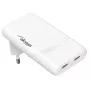 Akyga AK-CH-32 plochá GaN USB-C nabíjačka 65 W, 2 x USB-C PD, biela