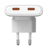 Akyga AK-CH-32 plochá GaN USB-C nabíjačka 65 W, 2 x USB-C PD, biela
