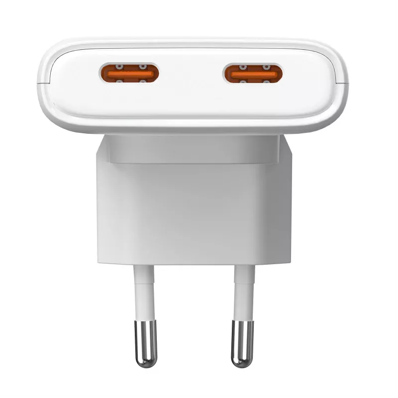 Akyga AK-CH-32 plochá GaN USB-C nabíjačka 65 W, 2 x USB-C PD, biela