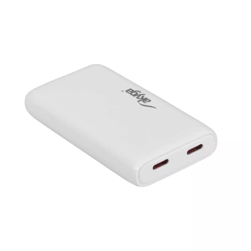 Akyga AK-CH-32 plochá GaN USB-C nabíjačka 65 W, 2 x USB-C PD, biela