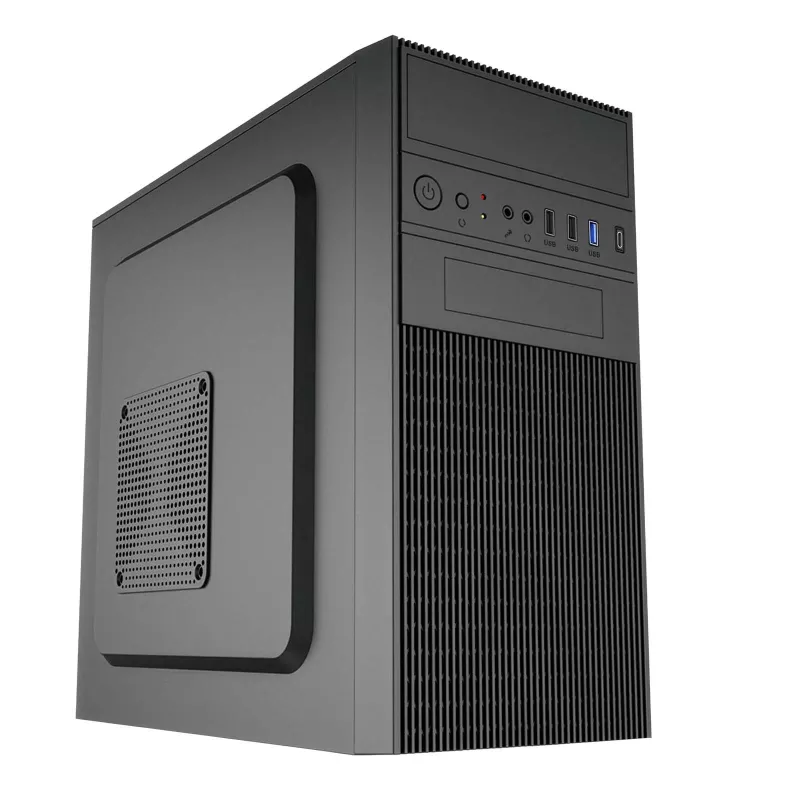 Akyga AK19BK Micro-Tower PC skriňa, Micro-ATX / Mini-ITX, USB-C + USB 3.0 + 2x USB 2.0, bez napájacieho zdroja, čierna