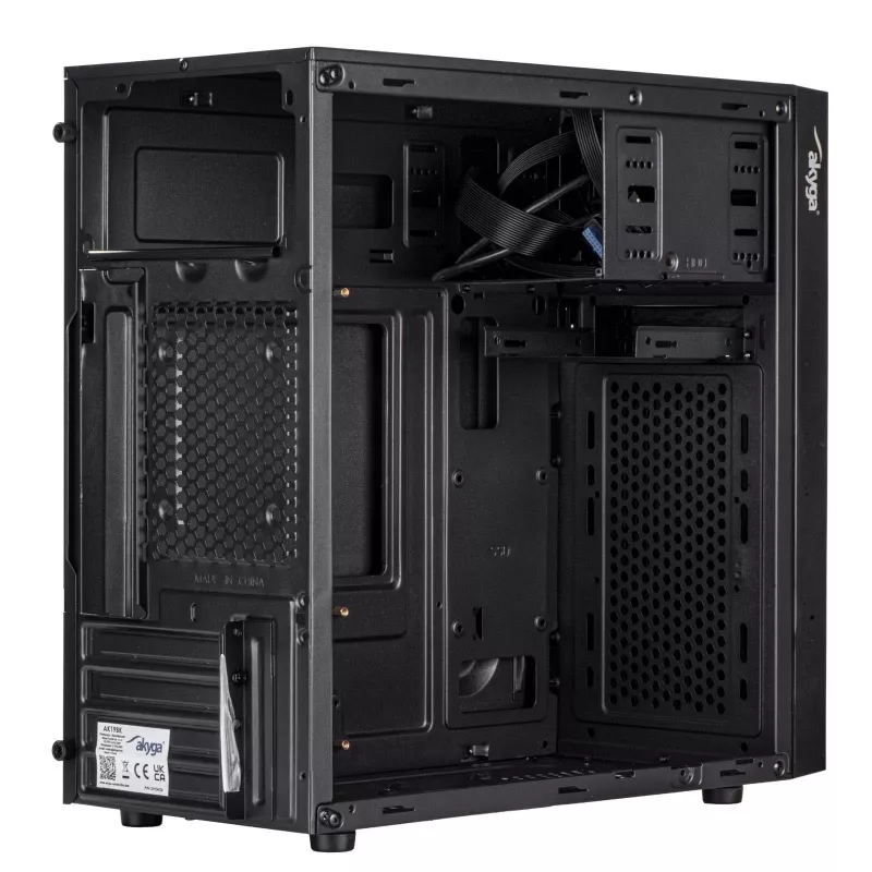 Akyga AK19BK Micro-Tower PC skriňa, Micro-ATX / Mini-ITX, USB-C + USB 3.0 + 2x USB 2.0, bez napájacieho zdroja, čierna