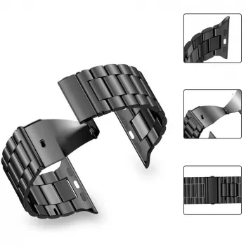 Tech-Protect nerezový náramok na Apple Watch 4/5/6/7/8/9/SE/Ultra 1/2 (42/44/45/49mm) čierny