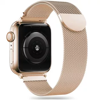 TECH-PROTECT Milanese Loop remienok pre Apple Watch 4 / 5 / 6 / 7 / 8 / 9 / SE (38 / 40 / 41 mm) zlatý