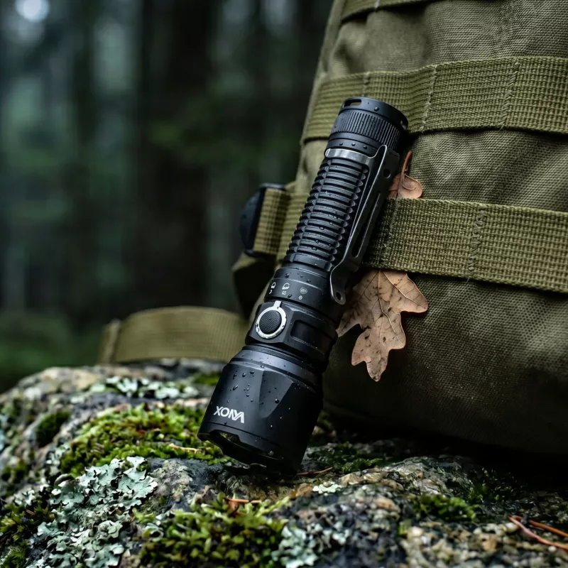 VAYOX Tactical Flashlight 2000lm biele + červené svetlo + zelený laser VA0457