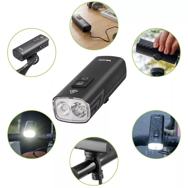 Vayox VAF1200 predné cyklistické svetlo 2500mAh 1200lm IPX6