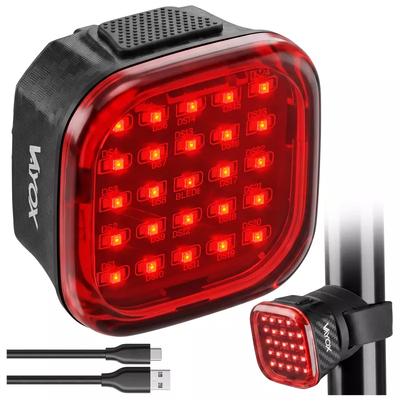 Vayox VAR60 zadné cyklistické svetlo 500mAh 60lm IPX6 Stop