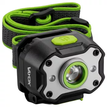 VAYOX VA0452 nabíjacia čelová lampa 650lm 2000mAh IPX4 LED čelová lampa so senzorom pohybu