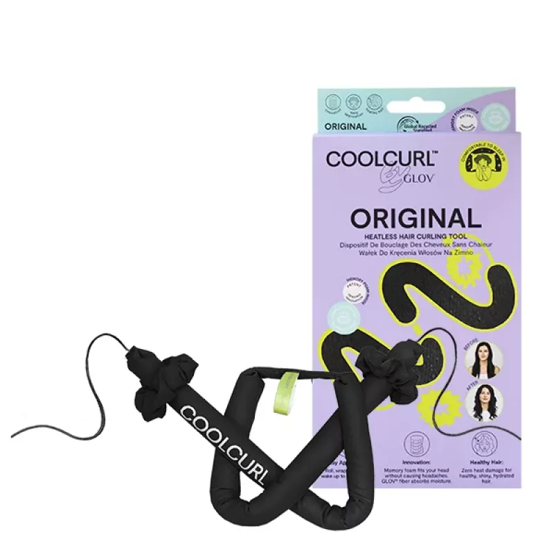 GLOV Cool Curl súprava na bezteplotné kulmovanie vlasov čierna