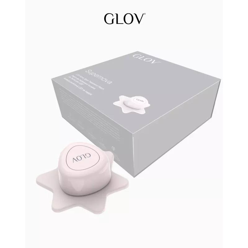 GLOV Supernova LED Spot Care náplasť - cielená liečba akné s červenou a modrou svetelnou terapiou