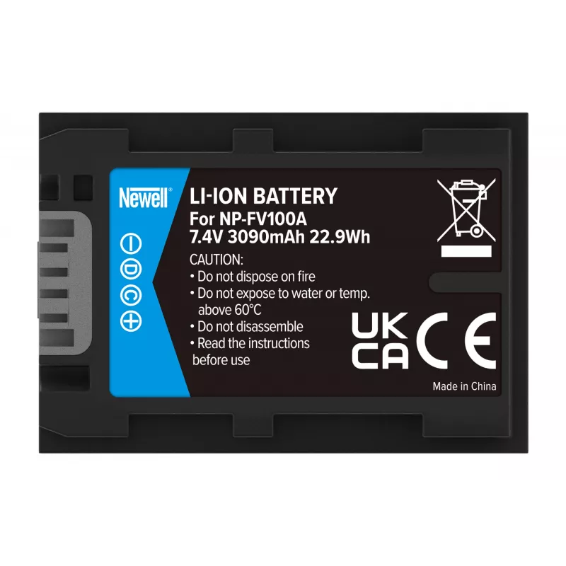 Newell náhradná batéria pre Sony NP-FV100A, 3900mAh, 7,2V, Li-Ion, čierna