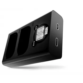 Newell dvojkanálová nabíjačka USB-C DL-USB-C pre batériu Panasonic DMW-BLK22 čierna