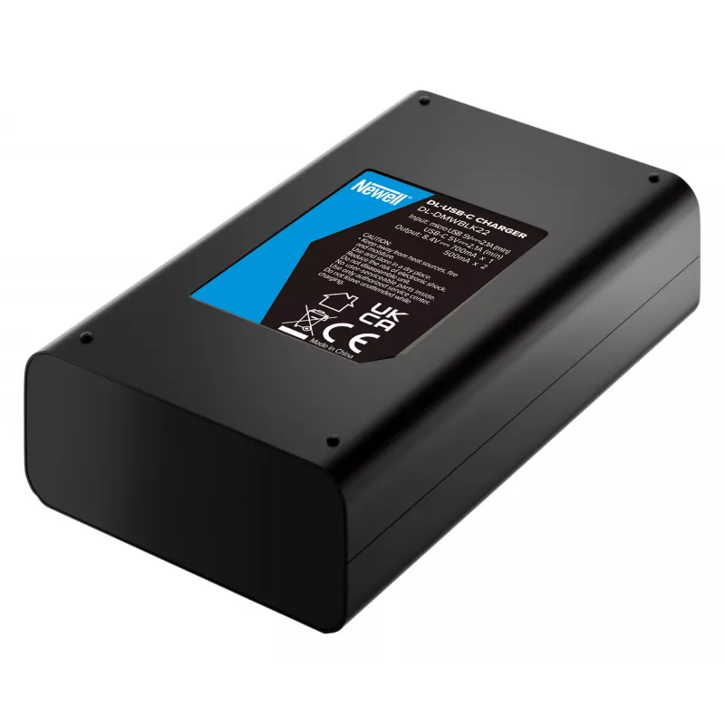 Newell dvojkanálová nabíjačka USB-C DL-USB-C pre batériu Panasonic DMW-BLK22 čierna