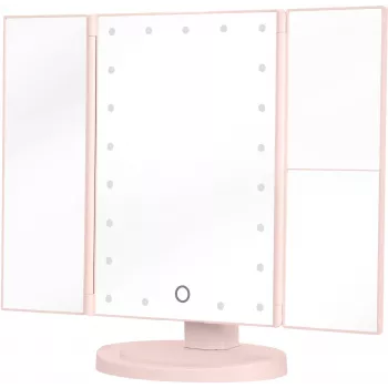 Humanas HS-ML04 LED make-up zrkadlo s osvetlením - ružové