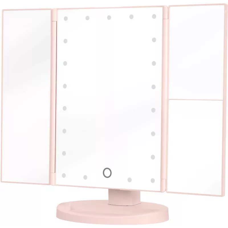 Humanas HS-ML04 LED make-up zrkadlo s osvetlením - ružové