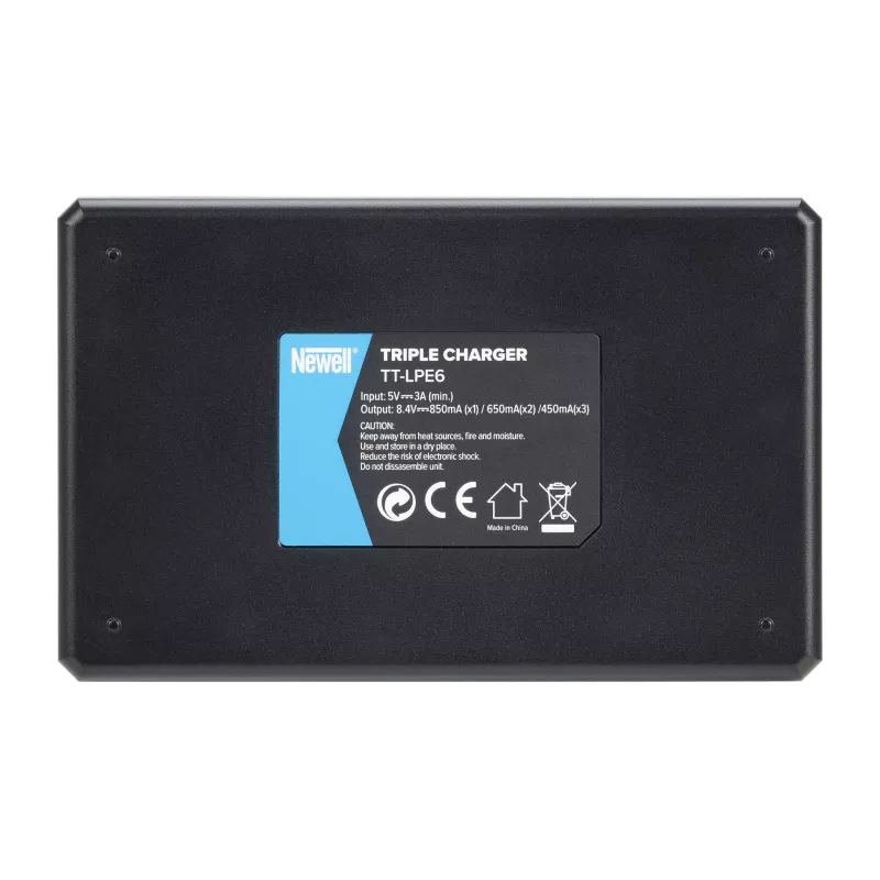 Newell TT-USB-C trojkanálová nabíjačka pre batérie Canon LP-E6
