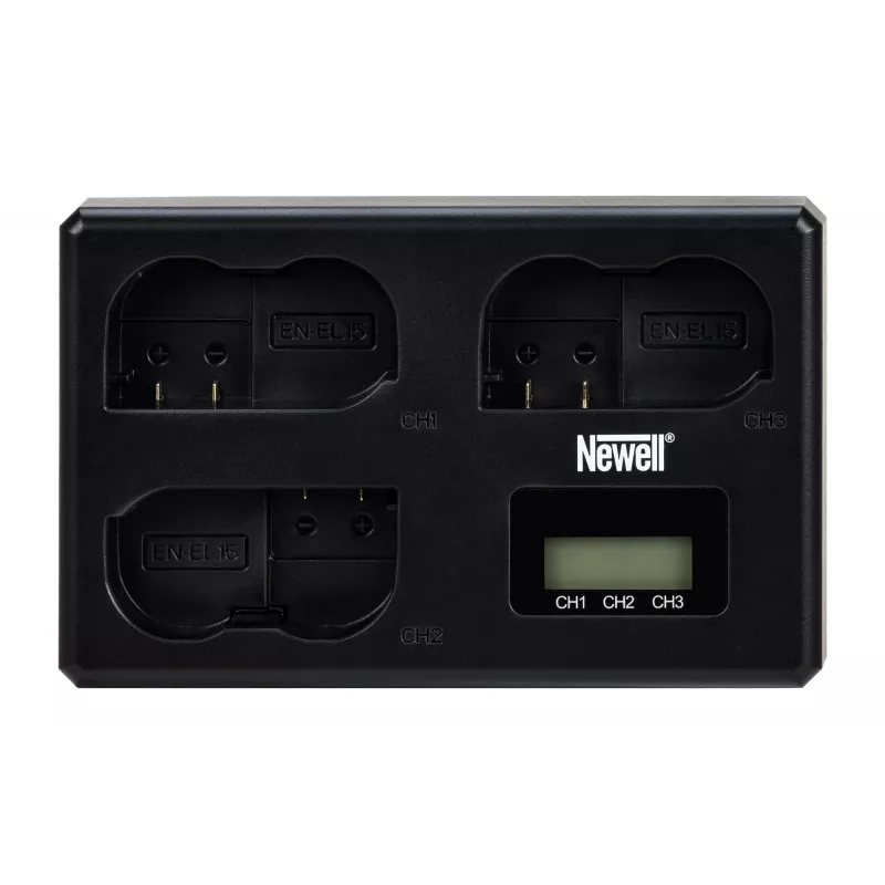 Newell TT-USB-C trojkanálová nabíjačka pre batérie Nikon EN-EL15